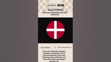Denmark WhatsApp Number Database | B2B Database