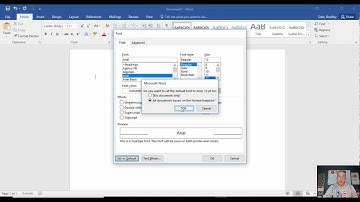 How to change the default font size or style in Microsoft Word