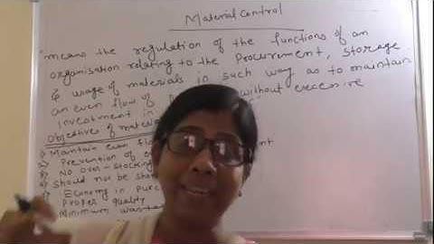 "MATERIAL CONTROL" IN COST ACCOUNTING FOR BBA/MBA/B.COM/IPCC BU RADIKA UPADAHYAY