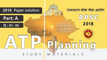Rajasthan ATP 2018 Question paper__(Part-A) - Assistant Town Planner