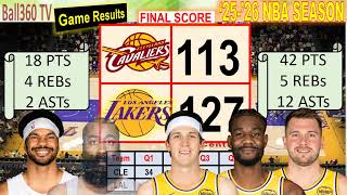 NBA Regular Season Result - April 1, 2026/NBA Schedule and Standings/Day 154
