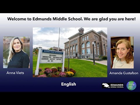 Welcome to Edmunds Middle School. We are glad you are here!