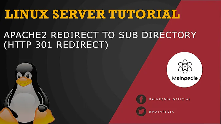 Apache2 Redirect Base URL to Sub Directory - HTTP 301 Redirect