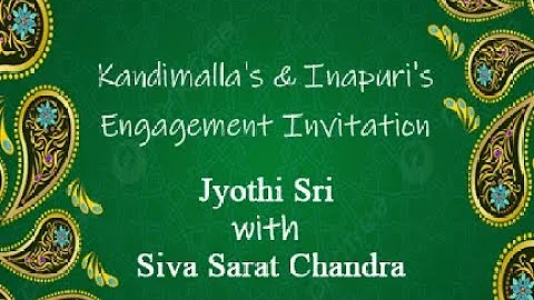 Kandimalla's & Inapuri's Engagement Invitation