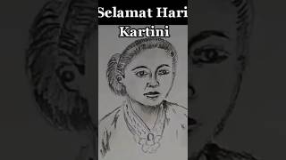 Gambar Ibu Kartini yang mudah #shorts #kartiniday