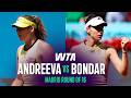 Mirra Andreeva vs. Anna Bondar | 2026 Madrid Round of 16 | WTA Match Highlights