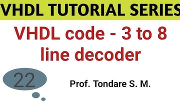 | VHDL code - Decoder | 3 Line to 8 Line decoder