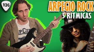 How To Play 5 Great Rock Rhythm Arpeggios For Electric Guitar TCDG