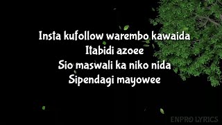 Anjella ft Harmonize- Kama (Official Lyrics Video)