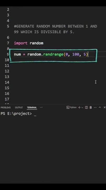 Python Trick: Find Random Number Divisible by 5 using randomrange() 🔥 # ...