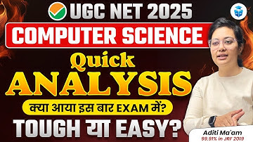 UGC NET Computer Science Exam Analysis 2025 | UGCNET CS Exam Analysis 2025 | Aditi Mam