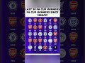 Last 30 FA Cup Winners – Arsenal Dominate Every Single Year (1997–2026) #facup #football #shorts