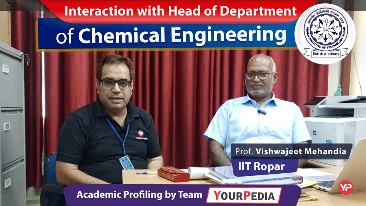 IIT Ropar Prof Vishwajeet Mehandia HOD of Chemical Engineering Very
