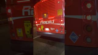 MTS Rapid New Flyer XN60 1213 Route 7 arriving at City College Trolley Station