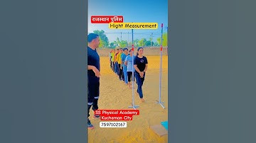 Raj police hight measurement!!#rajasthanpolice #shorts #physical #defenceofficers #viral