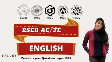 RSEB AE/JE ENGLISH PREVIOUS YEAR PAPERS