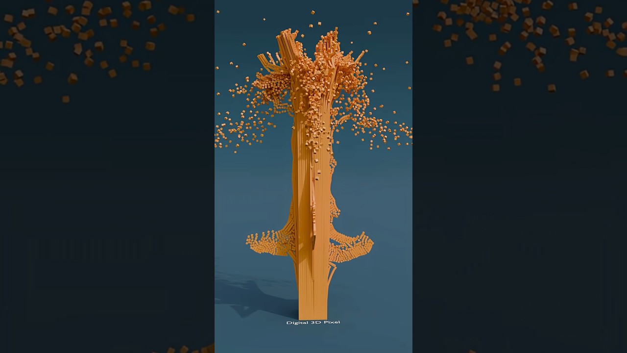 33,000+ Cubes Collapse in Blender! Physics Animation 