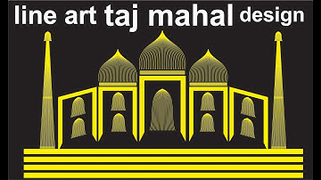 line art taj mahal How to Make Taj Mahal in Corel Draw Easy way
