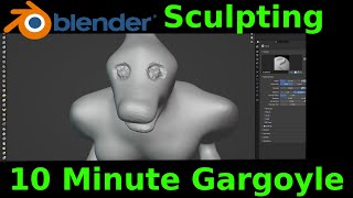 10 Minute Gargoyle Sculpting Practice in Blender (How Far Can I Get in 10 Minutes)