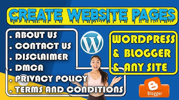 How to #Create Pages for #Website in #Blogger/WordPress| #Policy, Terms, About, Contact, DMCA #Pages