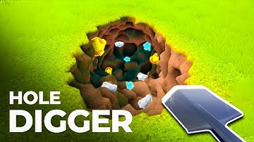 Hole Digger Gameplay | Eerste blik en gameplay | Graaf diep en upgrade