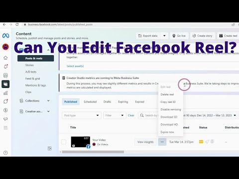 How To Edit Facebook Reels After Posting (2023)