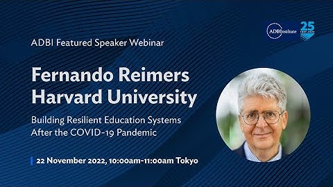 Harvard University’s Fernando Reimers on Building Resilient Education Systems After COVID-19