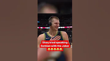 SHAQ Tries To Speak SERBIAN With Nikola Jokic Shorts 