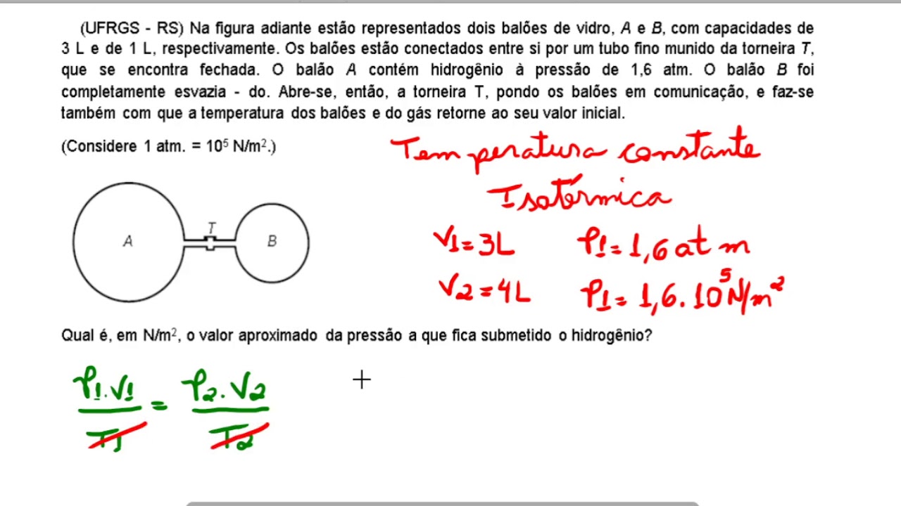 A Pressão Exercida Por Esse Gás é Igual A