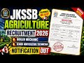 JKSSB New Recruitment 2026 | JKSSB Notification 2026 Out! | JKSSB Agriculture Posts | JKSSB Update