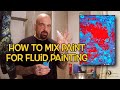 How-to Mix Acrylic Paint for Fluid Painting | Acrylic Pour Swipe | Cant Stop Art
