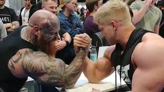 AESTHETICS vs MONSTER (25” arms) - EPIC ARM WRESTLE!