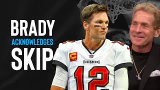 Tom Brady acknowledges Skip Bayless and Skip reacts!!