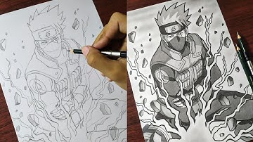 How to Draw "Kakashi Hatake With Raikiri" Step by Step - Tutorial [Naruto] | Cara Menggambar Anime