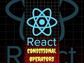 Conditional operators in React.Js in Telugu