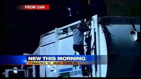 Man asleep in dumpster tossed into garbage truck