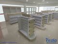 Projeto de Farmácia 3D com layout - Picolo Shopping da farmácia - mobiliário para a sua drogaria...