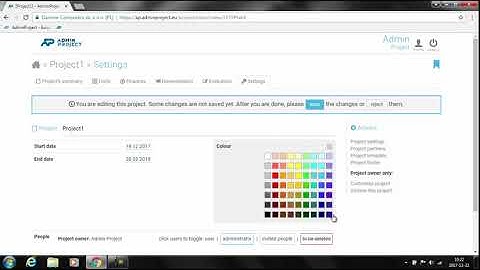 AdminProject tutorial - creating the project workspace