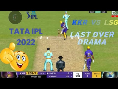 TATA IPL 2022 Match no:-66 KKR vs LSG Last Over Thriller - YouTube