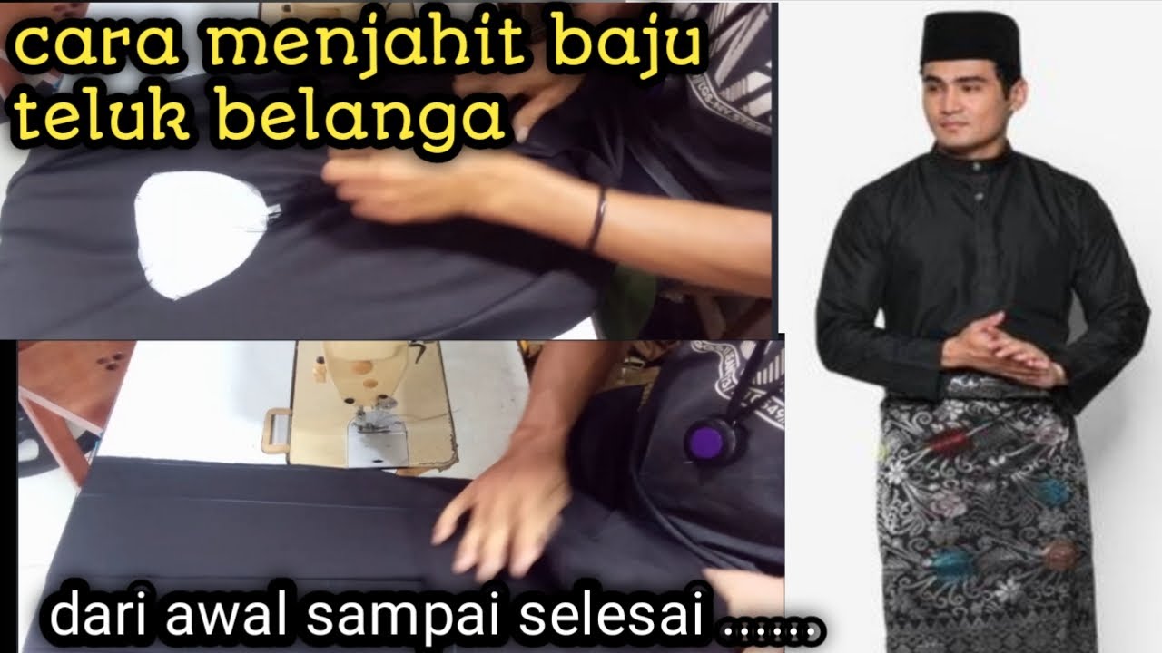 cara menjahit baju teluk belanga ‼️ langsung dari awal sampai selesai #penjahitpul #tutorial