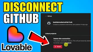 How To Disconnect GitHub From Lovable AI (2026) (Quick And Easy Guide)