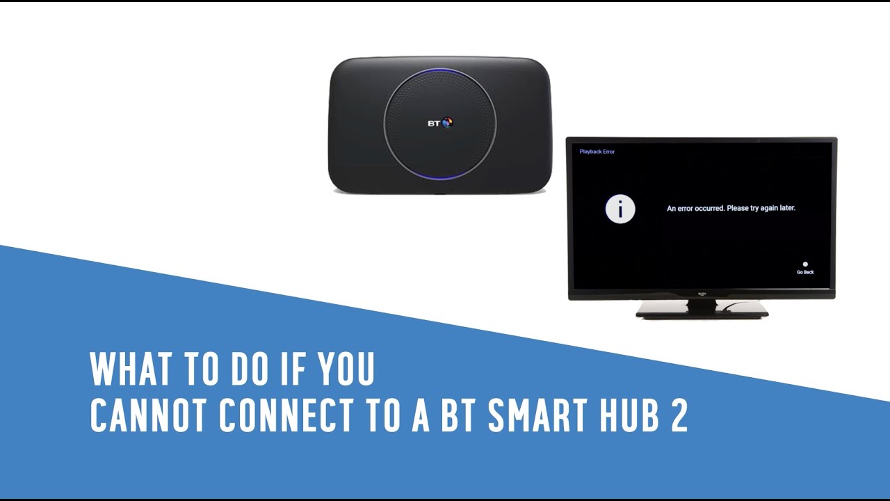 What To Do If You Cannot Connect To A Bt Smart Hub 2 Youtube