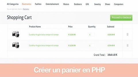 Tutoriel PHP : Créer un panier en PHP
