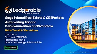 Sage Intacct Real Estate and CREPortals: Automating Tenant Communication & Workflow