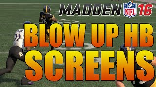 Madden 16 - Defensive Tips - Stopping HB Slip Screen Passes - One Adjustment