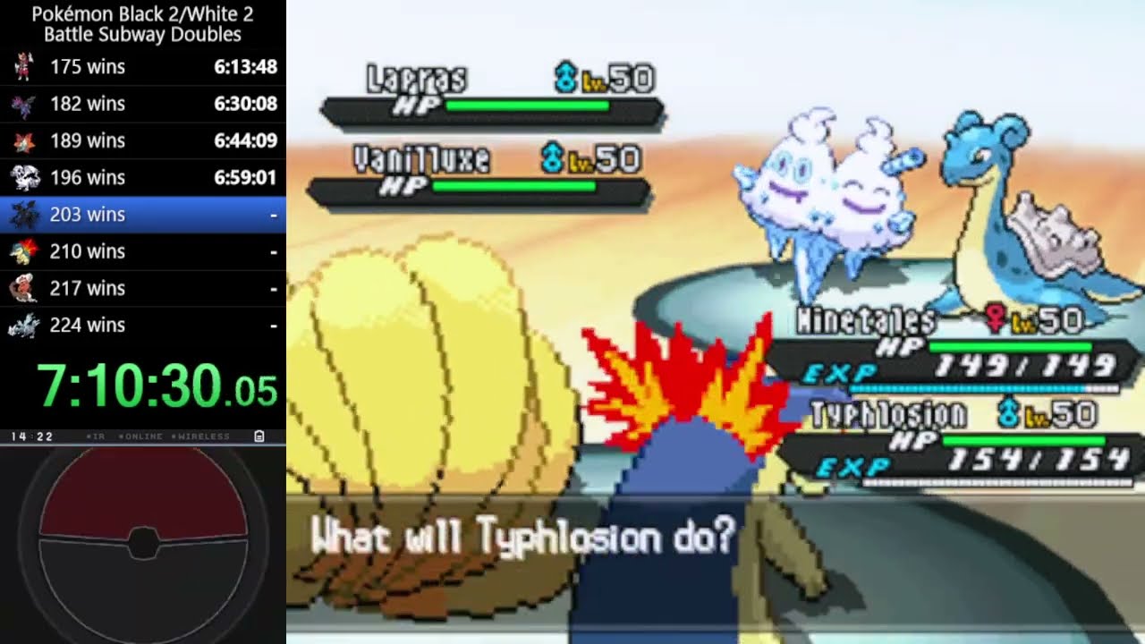 Eruption Typhlosion Sun Team [Battle Subway Doubles - 204 Wins End Streak]