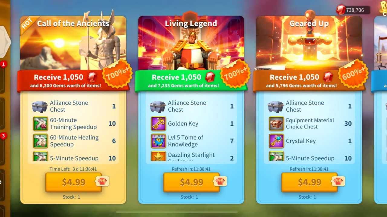 New World Bundle Rok Rise of kingdoms Best Bundle to purchase ? PREPARING FOR KVK ( 800+k ...