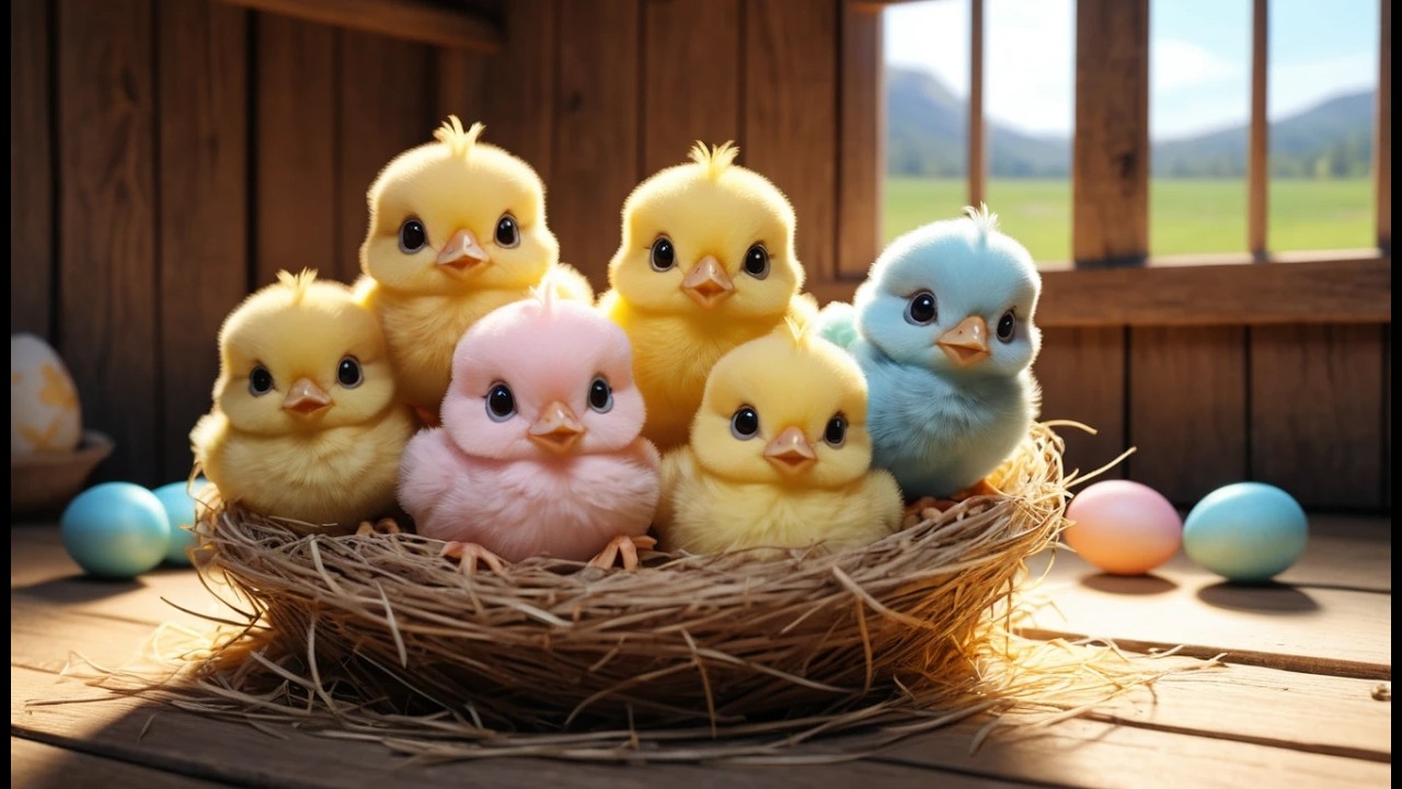 Five Little Chicks Hatching Today | Cute Farm Song & Counting Nursery Rhymes