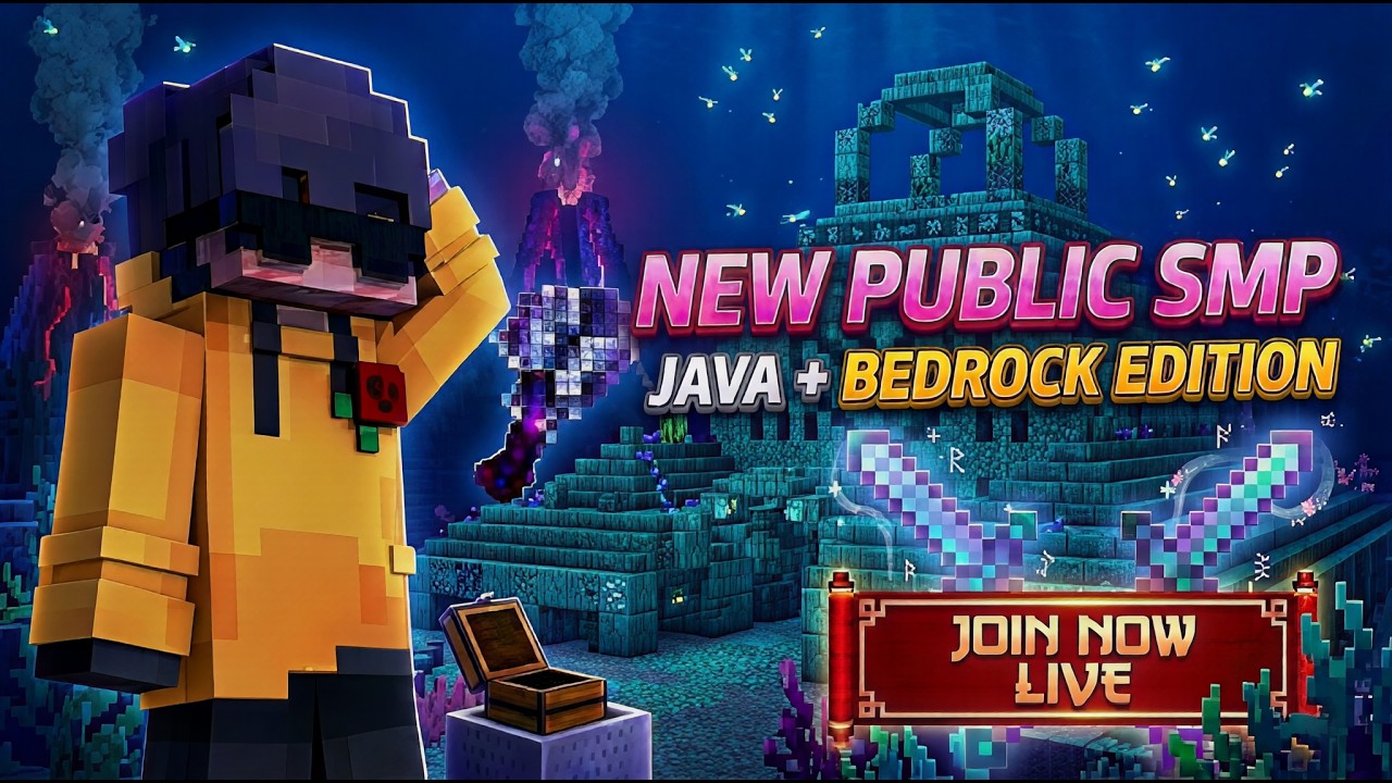 Join My New Public SMP | Java & PE | Cracked SMP | Minecraft Live - YouTube