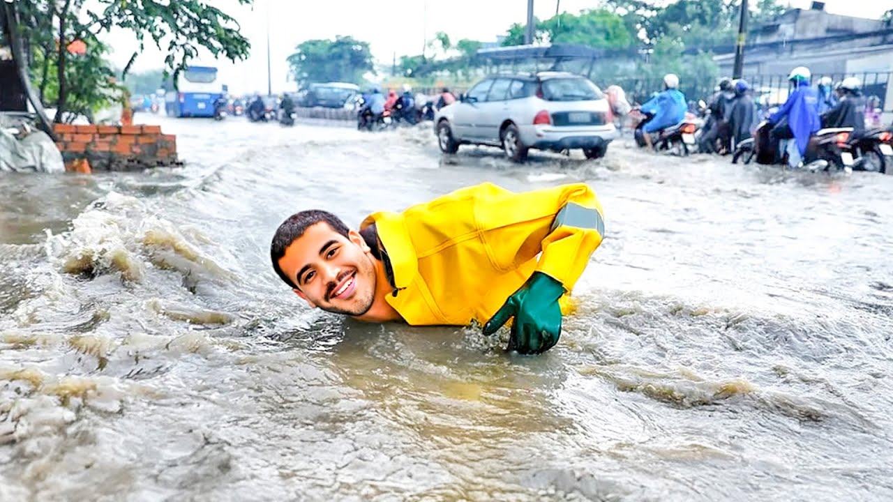 🌪 Massive Street Flood Solved by a Big Whirlpool Drain! - YouTube